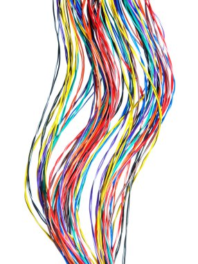 çok renkli bilgisayar kabloları