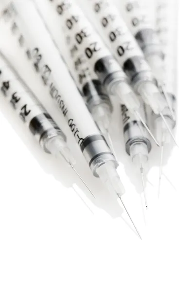 Insulin syringes — Stock Photo, Image