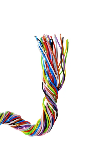 Cables de ordenador multicolores — Foto de Stock