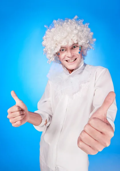 Mannen i maskeraddräkter — Stockfoto