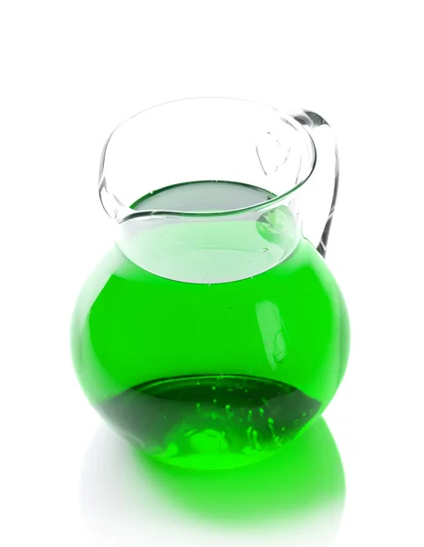 Decanter with the green drink, — Stock Photo, Image