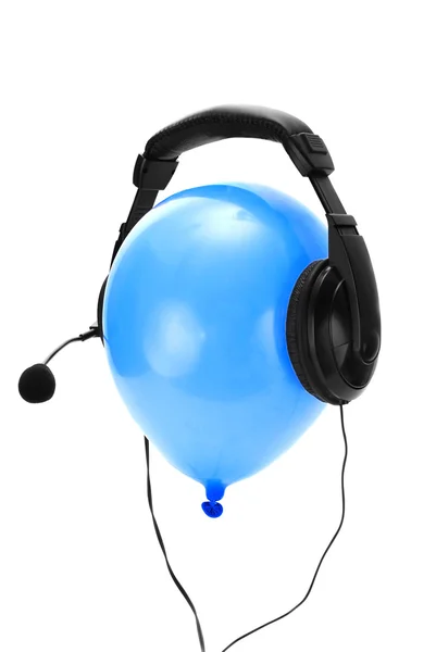Ballon im Kopfhörer — Stockfoto