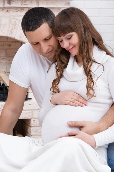 Par som väntar barn — Stockfoto