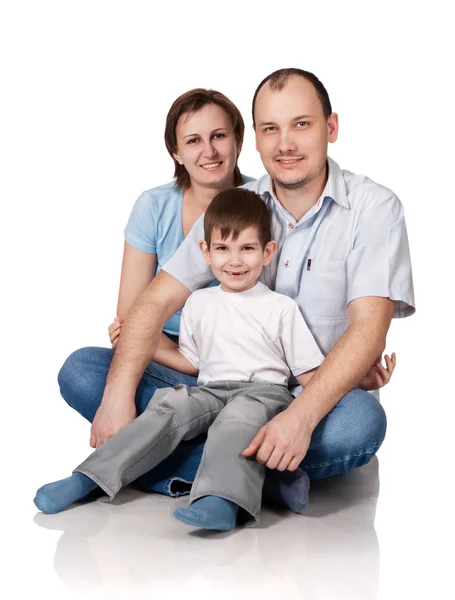The family in the jeans — Stock Photo, Image