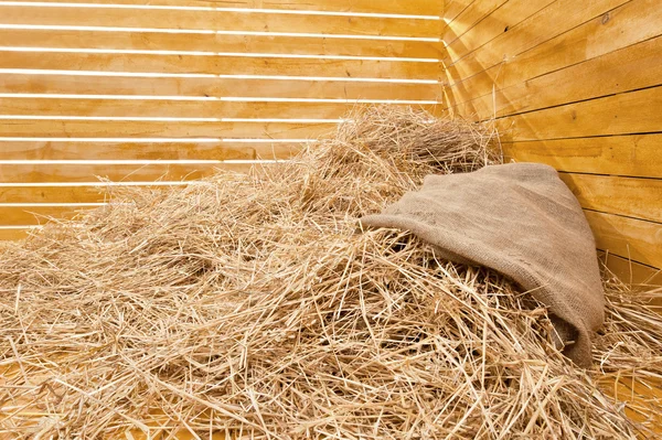 Heap of straw in an interior — Stock Photo, Image