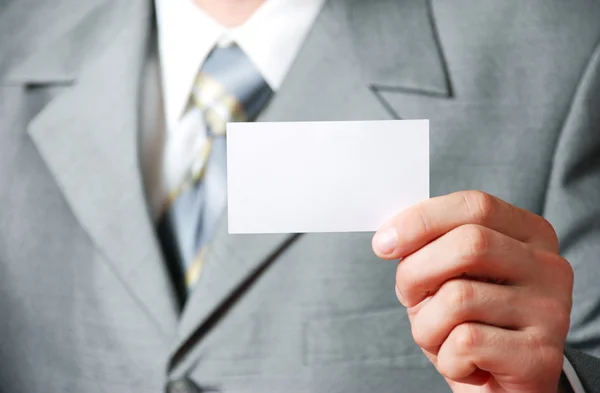 The businessman and the card — Stock Photo, Image