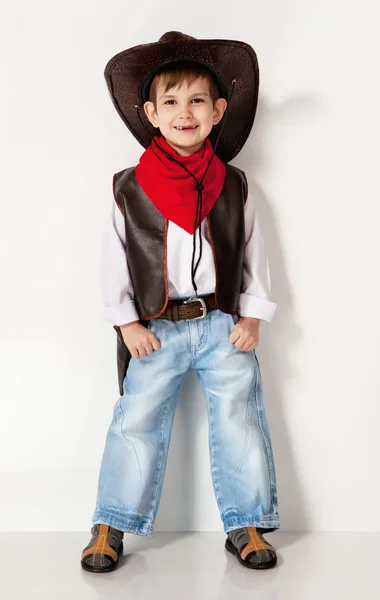 Pequeno cowboy. — Fotografia de Stock