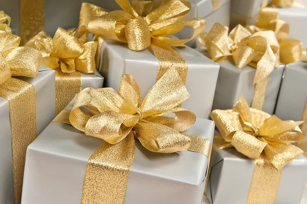 Boxes with gifts — Stock Photo, Image