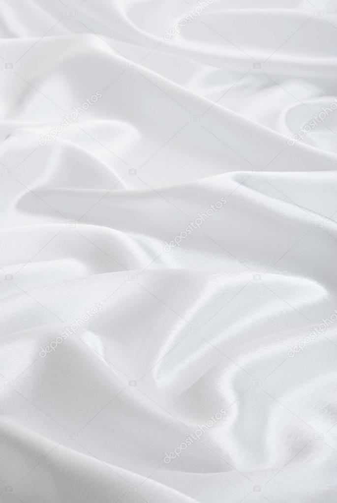 White satiny textile