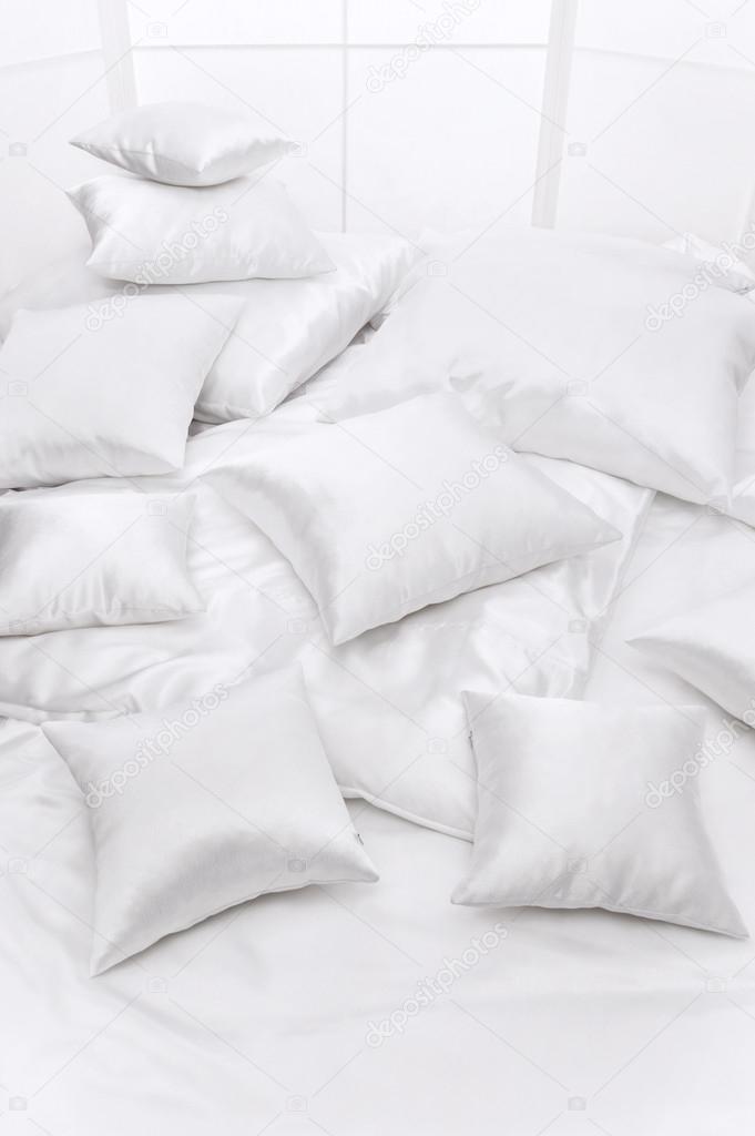 White pillows