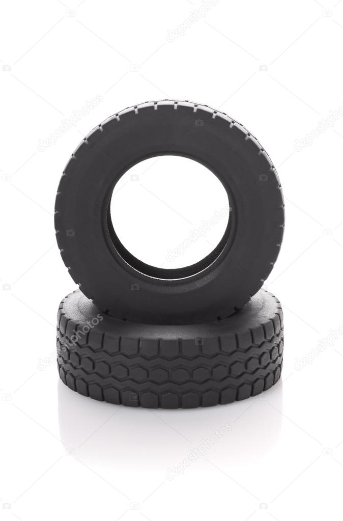 Rubbers from an automobile wheel