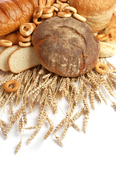 小麦和面包 — 图库照片