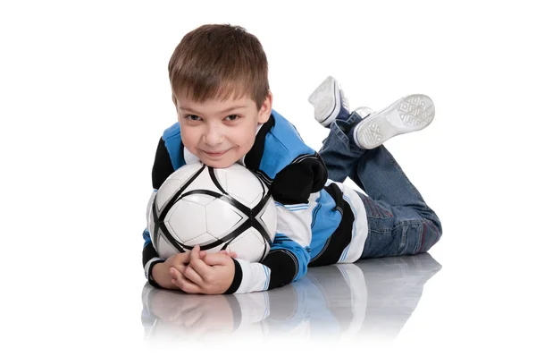 Rapaz com bola — Fotografia de Stock