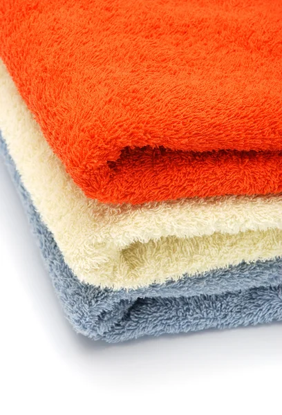 Heap de toalhas de cor — Fotografia de Stock