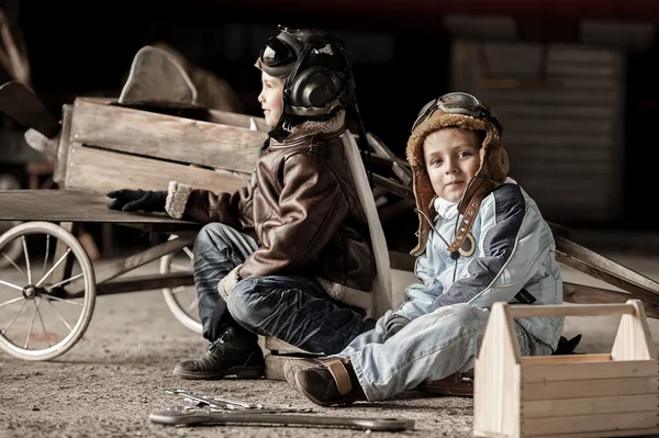 Young aviators — Stock Photo, Image