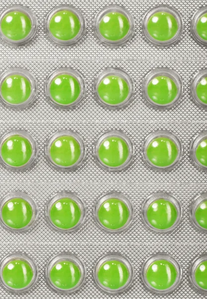 Gröna tabletter — Stockfoto