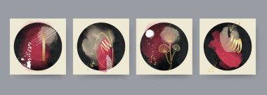 Duvar Dekorasyonu, Kartpostal, Sosyal Medya Afişi, Broşür Kapağı Tasarım Arkaplanı için El Boyalı Resimler. Parlak renklerle modern soyut boyama bayrağı. Vektör Sanatı