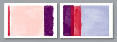 Kartpostal, Sosyal Medya Sancağı, Broşür Kapağı Tasarımı veya Duvar Dekorasyonu İçin El Boyalı Resimler. Modern Soyut Boyama Sanatı. Vektör Deseni