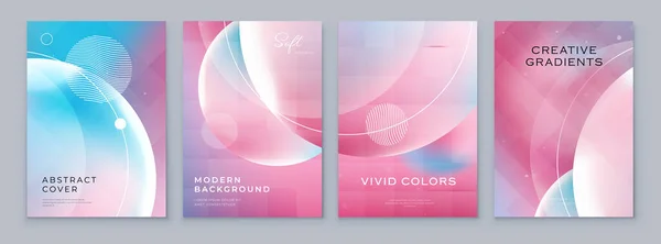 Fluid Abstract Gradient Background Cover Design Modern Style Poster Brochure — Stock Vector