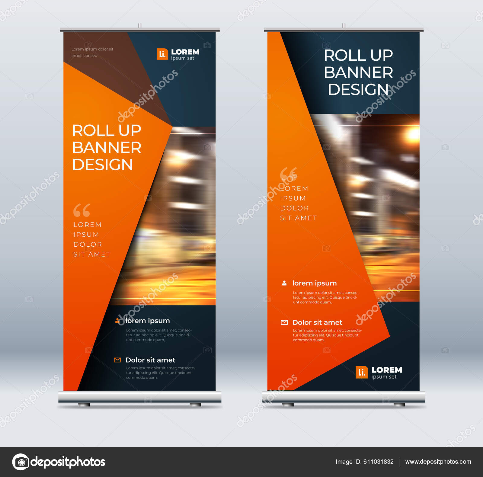 Сверните Стенд Плакатами Концепция Презентации Корпоративный.