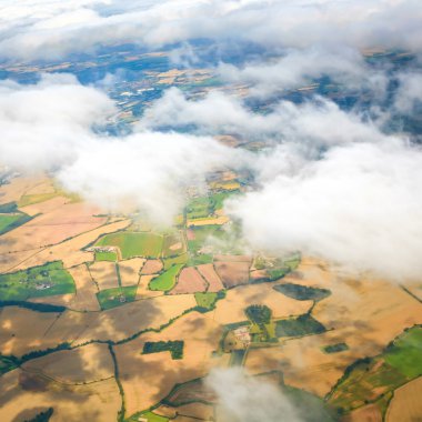 bella nuvola cielo vista dalla finestra di aeroplano