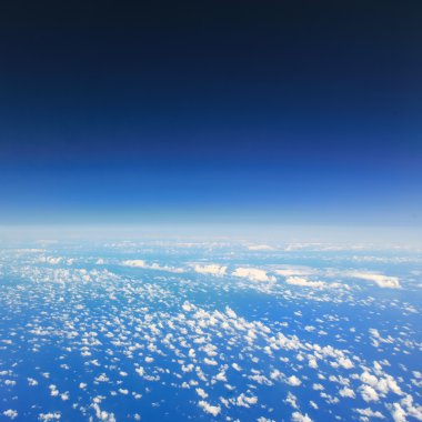 bella nuvola cielo vista dalla finestra di aeroplano