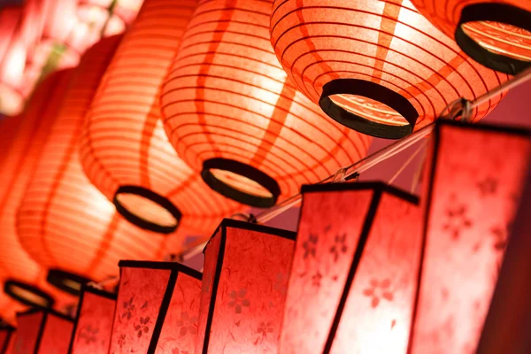 Close-up colorful international lanterns — Stock Photo, Image