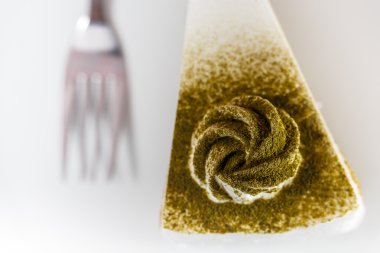 yeşil çay pasta bir parça