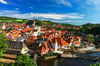 cesky krumlo havadan görünümü