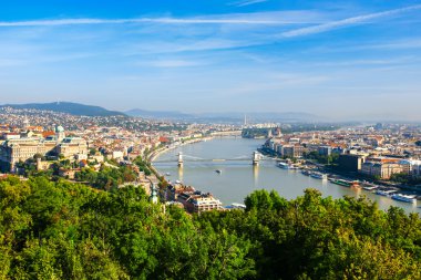 Budapeşte ve Tuna Nehri manzarası
