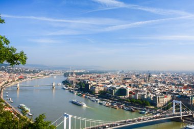 Budapeşte ve Tuna Nehri manzarası