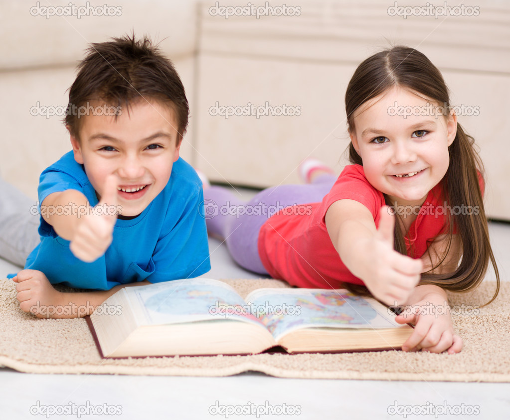 Children is reading book