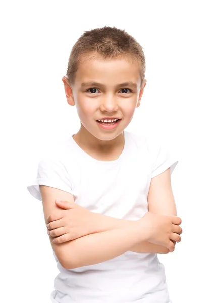 Portret van mooie vrolijke jongen — Stockfoto