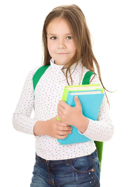 Cute girl is reading book — Stock Photo, Image