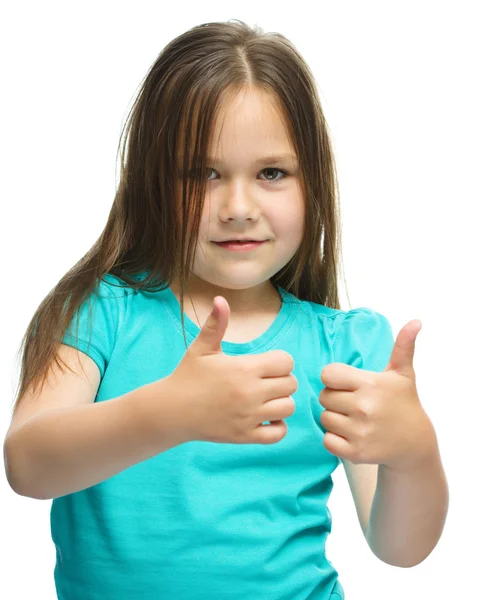 Cute girl is holding her face in astonishment — Stock Photo, Image