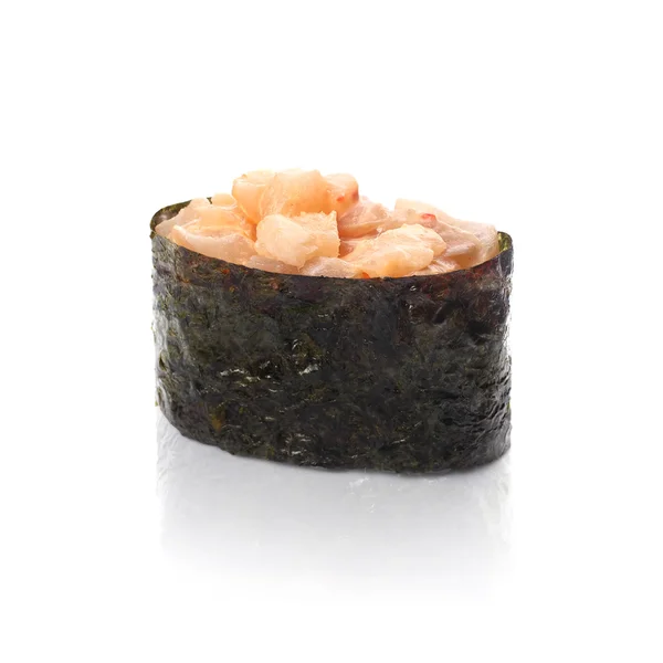 寿司、サーモン、白い背景の上に鋭い — ストック写真