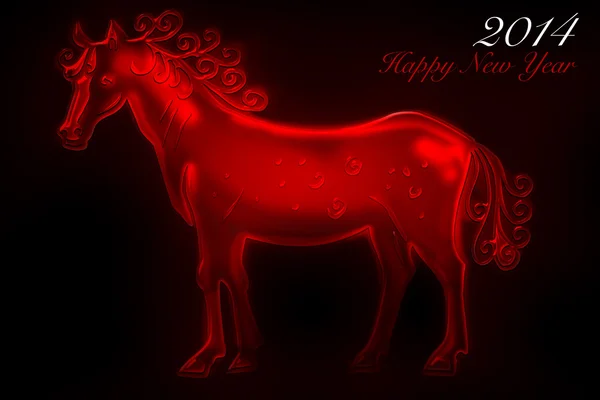 2014 horse new year — Stock Photo, Image