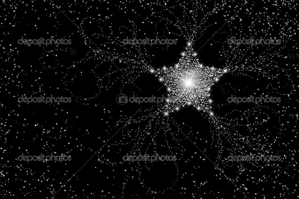 Estrela Céu Salpicado Em Fundo Preto Fotografias De Stock