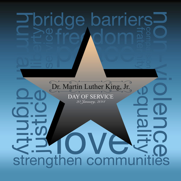 MLK, Patriotic background, Dr. Martin Luther King, Jr. Day of Service