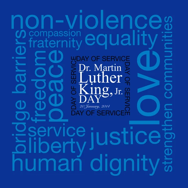 MLK, Fondo patriótico, Dr. Martin Luther King, Jr. Día de Servicio — Foto de Stock