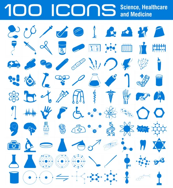100 icons — Stock Photo, Image