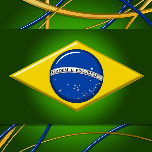 Brasilien flagga bakgrund — Stockfoto