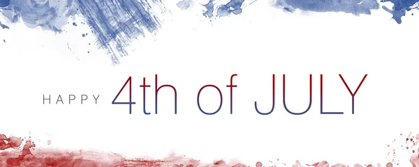 Uma Ilustração Banner Abstrato Para Julho Vermelho Azul — Fotografia de Stock