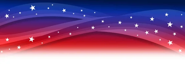 Abstract Banner Illustration Fourth July Red Blue — Stock Photo, Image