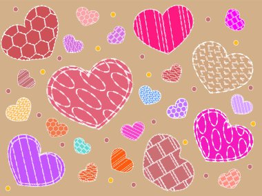 birçok farklı Kalpler