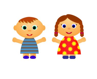 küçük kız ve erkek