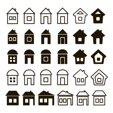 Otuz evrensel simgeleri ev koymak