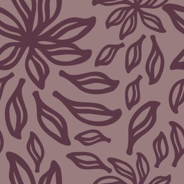 Çiçekli, soyut, pürüzsüz desen