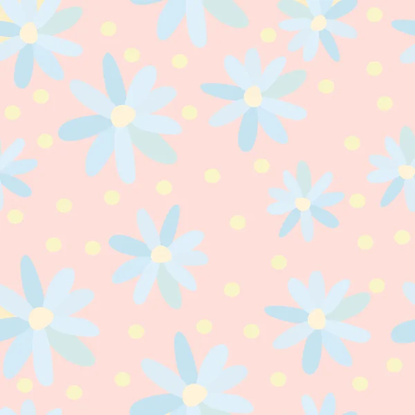 Muster blauer Gänseblümchen 2 — Stockvektor