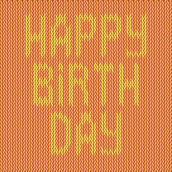 Joyeux anniversaire tricoté — Image vectorielle